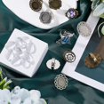 thumbnail image 4 of Mixed Adjustable Ring Blanks Cabochon Rings Making Kit Finger Ring Settings Clear Glass Cabochons Oval Round, 4 of 9