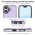 thumbnail image 2 of Case Compatible with iPhone 16, Stylish Card Slots Kickstand PU Leather Back Case Magnetic Closure RFID Blocking Drop Protective Shockproof Cover for iPhone 16, Purple, 2 of 8