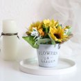 thumbnail image 2 of Sunflower Decorations Artificial Daisy Flower Retro Thick Hemp Rope Vintage Simulation Fake Flowers In Metal Potted, 2 of 6