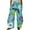 Light Blue, variant on EQWLJWE Wide Leg Pants For Women Clearance Pant! Women Casual Printing Pockets Elastic Mid-Waist Comfortable Wide-Legged Loose Pants