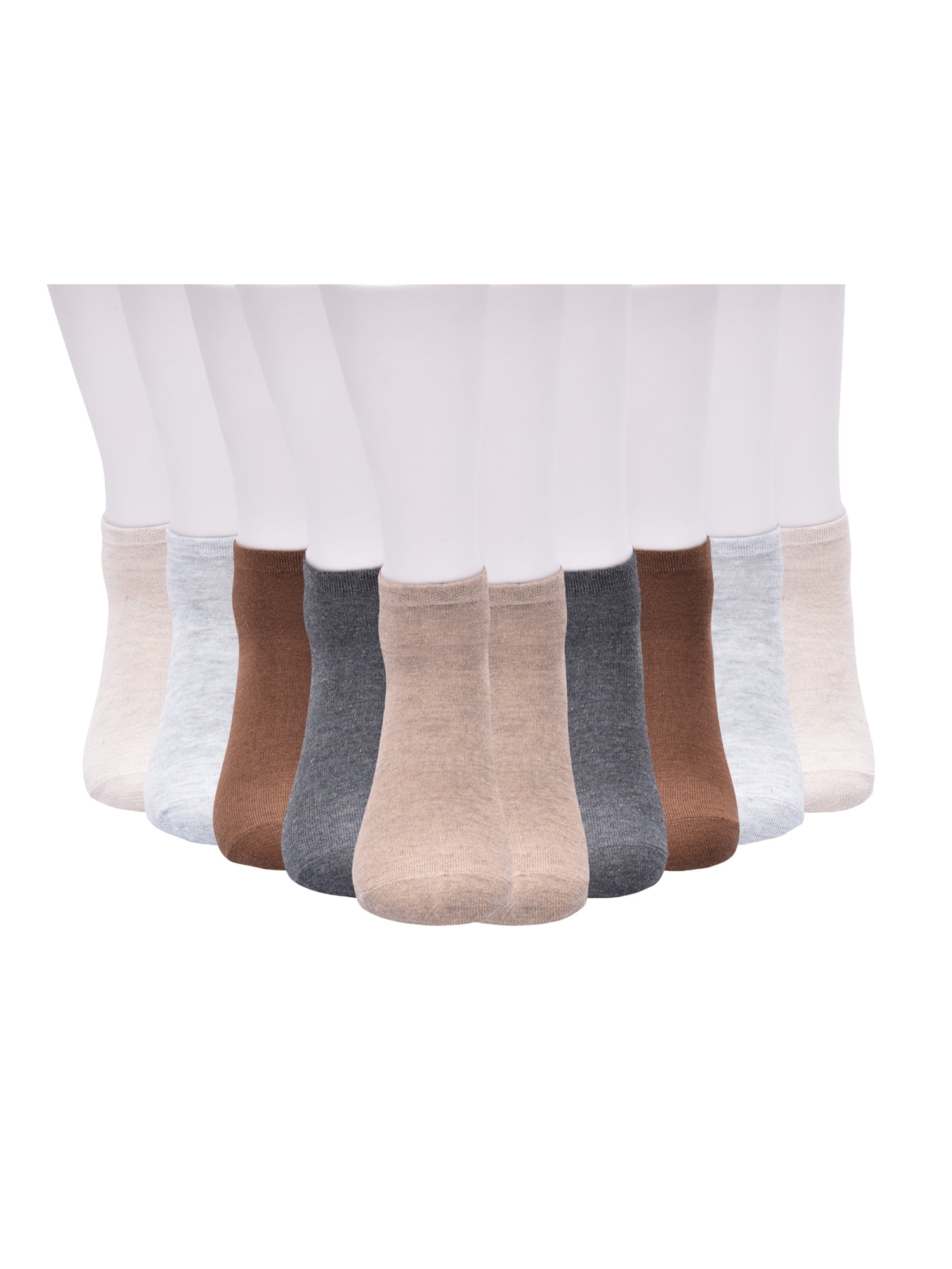 No Boundaries Womens Low-Cut Socks, 10-Pack, Sock Sizes 4-10