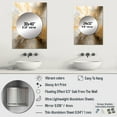 thumbnail image 4 of Designart "Chromatic Essence in Gold and Silver I" Abstract Mirror Wall Decor - Modern Gold Abstract Hallway Wall Mirror Art - 32" x 24" Inch, 4 of 5
