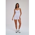 thumbnail image 2 of PISONIC Women 2 Piece Workout Sets High Waisted Tummy Control Biker Shorts Halter Padded Tank Tops, 2 of 7