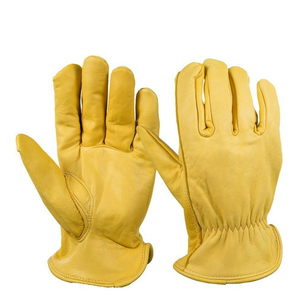 1 pair leather driver gloves garden gloves for truck driving warehouse