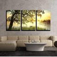 thumbnail image 2 of wall26 - 3 Piece Canvas Wall Art - Tree Near Lake During Sunset. Beautiful Natural Landscape - Modern Home Art Stretched and Framed Ready to Hang - 24"x36"x3 Panels, 2 of 4