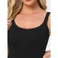 thumbnail image 4 of DARING DIVA Lace Camisole Tank Cotton Cami Pajamas Undershirt L Black, 4 of 6