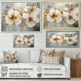 thumbnail image 4 of Designart "Petals Of Elegant White And Grey Pansies" Pansies Floater Framed Canvas Prints, 4 of 5