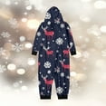 thumbnail image 5 of Hwmodou Family Christmas Pajamas Matching Set Cozy Homewear Snowflake Reindeer Print Hooded Loungewear6 Jammies For Women Men Couples Adult Kids, 5 of 7