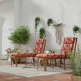 thumbnail image 3 of Jordan Manufacturing 72" x 22" Avianna Saxony Red Floral Rectangular Outdoor Chaise Lounge Cushion with Ties and Hanger Loop, 3 of 14