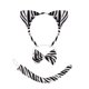 thumbnail image 2 of Guardurnaity Conjunto de diadema de cebra de tela, accesorios de rendimiento de maquillaje de baile, vestido de cebra, conjunto de tres piezas, 3 Disfraces de disfraces B, 2 of 6