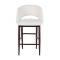 thumbnail image 1 of Plata Import Executive Stool in White, PU Executive Stool, Mid-Century Counter Stool, White PU Counter Stool, Kitchen PU Stool, Island Stool, Modern Counter Stool, with Backrest and Footrest, 1 of 3