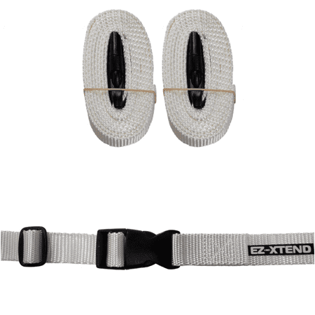 

EZ-Xtend Sail Ties - Polyester Webbing - Quick Release Clips 2 Pc (White 48 x 1 )