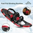 thumbnail image 3 of Gpeng 4-in-1 Xtreme Lightweight Terrain Snowshoes for Men Women Youth Kids, Light Weight Aluminum Alloy Terrain Snow Shoes with Trekking Poles and Free Waterproof Leg Gaiters, 14"/21"/25"/27"/40", 3 of 4