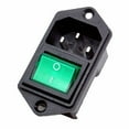 thumbnail image 1 of Ac Plug Socket C-14 10A/250V With Replaceable Switch 6A/250V Green Display Electrical Socket With Switch Home Improvement, 1 of 10