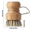 thumbnail image 2 of Bamboo Scrub Dish Brushes for Kitchen- Mini Dish Brush Natural Cleaning Scrubber Set for Washing Cast Iron Pots Pans, 2 of 8