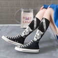 thumbnail image 3 of Lsque White Black Sheep skull Printed Crew Socks Men's Women's LightWeight Thin Casual Calf Socks ,Knee High Socks,Cotton Socks, 3 of 9