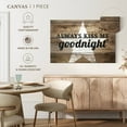 thumbnail image 5 of Elephant Stock Kiss Me Goodnight Love Typography Wall Sign Wall Art - Horizontal Canvas Wall Art - Living Room Wall Decor - Wall Signs Canvas - Black And Brown Decor - 24" x 16", 5 of 8