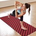 thumbnail image 6 of Red and Black Checkerboard Pattern Hot Yoga Mat Towel Non Slip for Hot Yoga - Quick-Drying Yoga Mat Cover with 4 Corner Pockets with Travel Bag - Hot Yoga Towel Non Slip 70"x26", 6 of 6