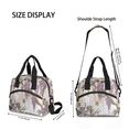 thumbnail image 4 of Herdesigns Floral Wisteria Insulated Lunch Bag for Women Men Adults Large Reusable Lunch Box Purple Flower Leakproof Cooler Tote Bags with Adjustable Shoulder Strap, 4 of 7