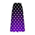 thumbnail image 5 of Dwaogom Women's Skirts High Elastic Waisted Casual Skirt Polka Dot Pleated Floral/Solid Midi Skirts Women's Printed Elastic Waistband Pleated Skirt With Mid Calf Skirt with Pockets, 5 of 5