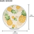 thumbnail image 3 of Coolnut 60" Pineapples Outdoor Round Tablecloth, Waterproof Stain-Resistant Non-Slip Circular Tablecloth with Umbrella Hole and Zipper for Tabletop Backyard Party BBQ Decor, 3 of 7