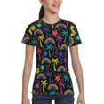 thumbnail image 4 of Fuzoiu Colorful Palms Print Boys' Casual T-Shirt,Crewneck Undershirts,Boys Athletic Shirt,Short Sleeve T-Shirts for Outdoor Play, 4 of 7