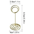 thumbnail image 3 of 10 Pcs Support de Numéro de Table Forme Ronde Métal Porte-Cartes Pratique Centres de Table Pince à Papier Décoration de Mariage Décoration de Table Paon Rond Or, 3 of 6