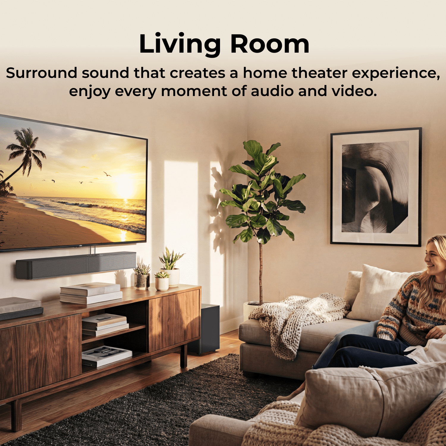 ULTIMEA  Sound Bar With Wireless Subwoofer, 240W, App Control, BassMX & VoiceMX, Soundbar for Smart TV, Bluetooth 6.0, HDMI, Optical, Poseidon R3T