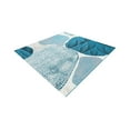thumbnail image 4 of Unique Loom Outdoor Modern Collection Area Rug - Seaglass (10' Square Blue and Ivory/Navy Blue), 4 of 8