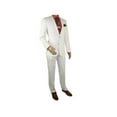 thumbnail image 6 of Men's Summer Linen Suit Apollo King Half Lined 2 Button Modern Fit SLN8 White, 6 of 11