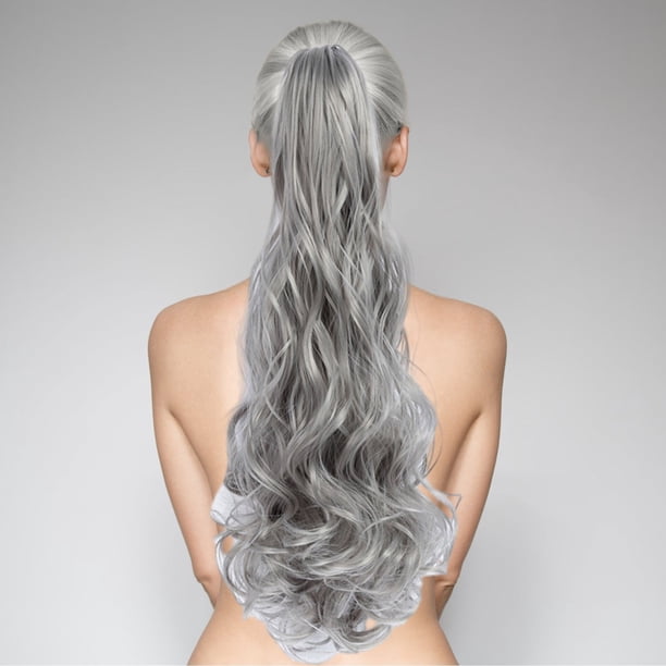 Fiudx Peluca de Cola de Caballo, Extensión de Cabello con Agarre, Peluca con Clip Ligera y Cómoda, Elegante Cola de Caballo Rizada, para Uso Diario En Fiestas, Tendencia de Moda Femenina, Diseño Fáci