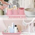 thumbnail image 7 of WSBArt 9Pcs Pink Bathroom Accessories Set - with Trash Can,Toilet Brush,Toothbrush Holder, Lotion Soap Dispenser, Soap Dish,Toothbrush Cup,Qtip Holder,Tray, 7 of 7