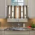 thumbnail image 2 of Yayeee Kitchen Curtains Tier Pair Light Filtering 27"x36" Rod Pocket Short Cafe Window Panel, Beige Abstract Dots, 2 of 7