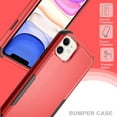 thumbnail image 5 of TJS Compatible with iPhone 11 Case with Tempered Glass Screen Protector, Heavy Duty Rugged Shockproof Full Body Protection Phone Cover (Red), 5 of 6