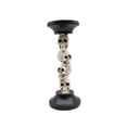 thumbnail image 2 of Halloween Stacked Skull Pillar Candle Holder, Gothic Resin Skeleton Candlestick, Halloween Spooky Tabletop Centerpiece Decor for Pillar Candle, Haunted House & Bar Home Ornament, 2 of 7