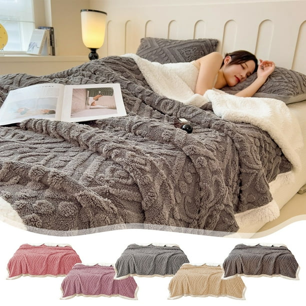 Manta de felpa suave Walmart de 60x80 pulgadas - Manta acogedora de microfibra afelpada para sofá, cama - Manta decorativa ligera para viajes, camping y sala de estar - Sin pelusa, no suelta pelo