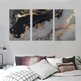 AWERP Blue White Gold Abstract Wall Art Blue Gold Abstract Picture Blue