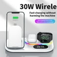 thumbnail image 3 of Wireless Charger 4 in 1 Digital Clock RGB Light Fast Charge Charging Station for Phone, 3 of 10