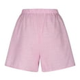 thumbnail image 5 of Penkiiy Women's Striped Shorts Drawstring High Waisted Casual Summer Shorts with Pockets XL Pink, 5 of 6