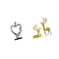 thumbnail image 6 of CarpNettore Kissing Couple Figurine Statue Collectible Ornament for Bedroom Wedding Bookshelf Cabinet Home Decoration with Decorative Deer Sculptures Collection Resin Deer Figurines for, 6 of 8