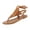 Brown, variant on Women's Flat Sandals Dressy Summer Comfortable Ankle T Strap Beach Thong Sandal Ladies Casual Beach Walking Shoes Gold 6.5