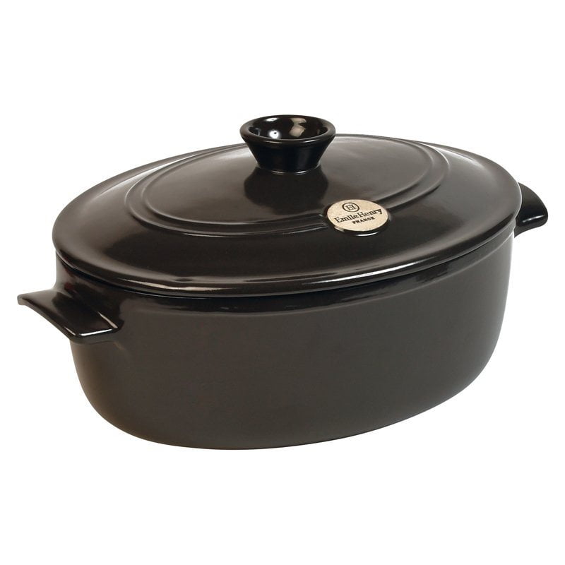 Emile Henry Ceramic 4.7 L Oval Stewpot, Charcoal Walmart Canada