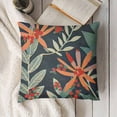 thumbnail image 3 of Throw Pillow Cover Traditional Christmas Floral and Fir Branches Square Pillow Case Cushion Cover for Home Car Decorative Linen, 3 of 5
