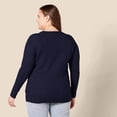 thumbnail image 2 of walmart Essentials Chandail à Col Rond à Manches Longues pour Femmes, Coupe Classique, Toucher Doux, 2 of 8