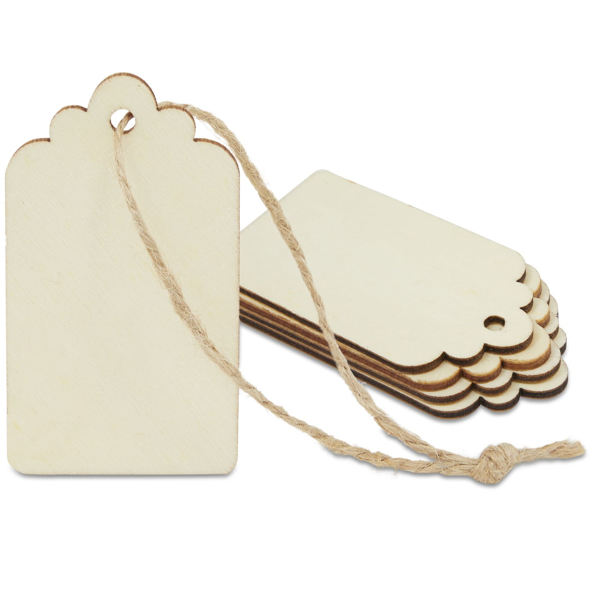 Wooden Christmas Gift Tags Novelty Wedding Favour Luggage Tag Xmas MDF Craft 