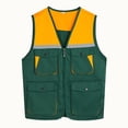 thumbnail image 3 of Toptie Multi-Pockets Work Fishing Vest, Reflective Work Sleeveless Safety Vest For Photography Hunting Travel-Green-XL, 3 of 6