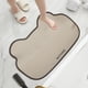 thumbnail image 4 of Alfombra de baño | Alfombra antideslizante absorbente de agua para puerta, lavabo, inodoro | Alfombra de baño de secado rápido de diatomita | Caqui moderno | Material de caucho | 16x23.6 pulgadas, 4 of 6