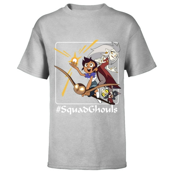 Disney Channel The Owl House #SquadGhouls - Short Sleeve T-Shirt for Kids -Customized-Athletic Heather
