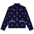 thumbnail image 4 of Jackets for Women Winter Coat Jackets Flannel Stand Collar Jacket(Anchor Pattern,Size:S-4XL), 4 of 7