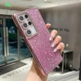 thumbnail image 4 of for Samsung Galaxy S25 Ultra Glitter Case, Shockproof Cute Bling Sparkle Cover Sequin Diamond Shiny Camera Protector Girls Women Soft Electroplated Protective Phone Case for S25 Ultra, Pink, 4 of 9